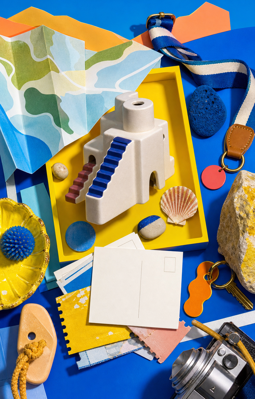 Souvenir ve Keşif kategori kapağı — renkli editoryal keşif kolajı